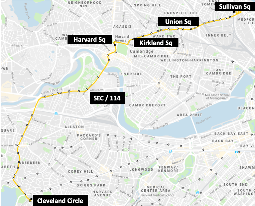 MBTA 86 Bus Route