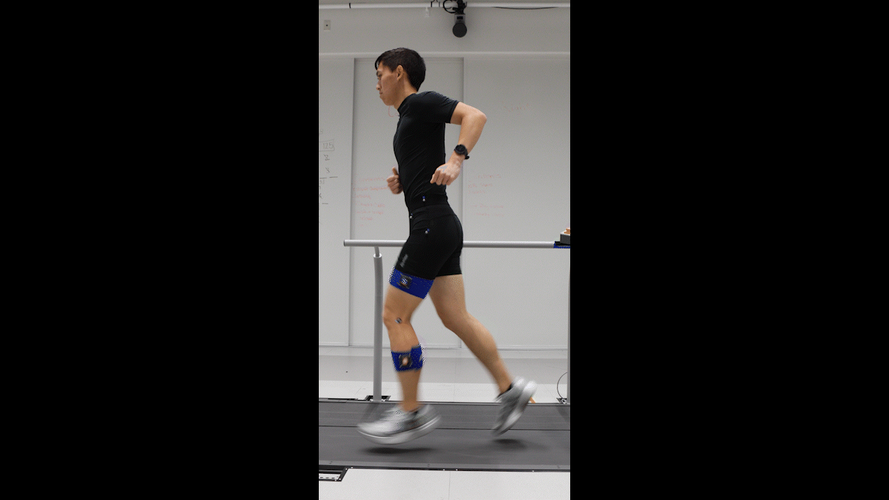 person running on treadmill