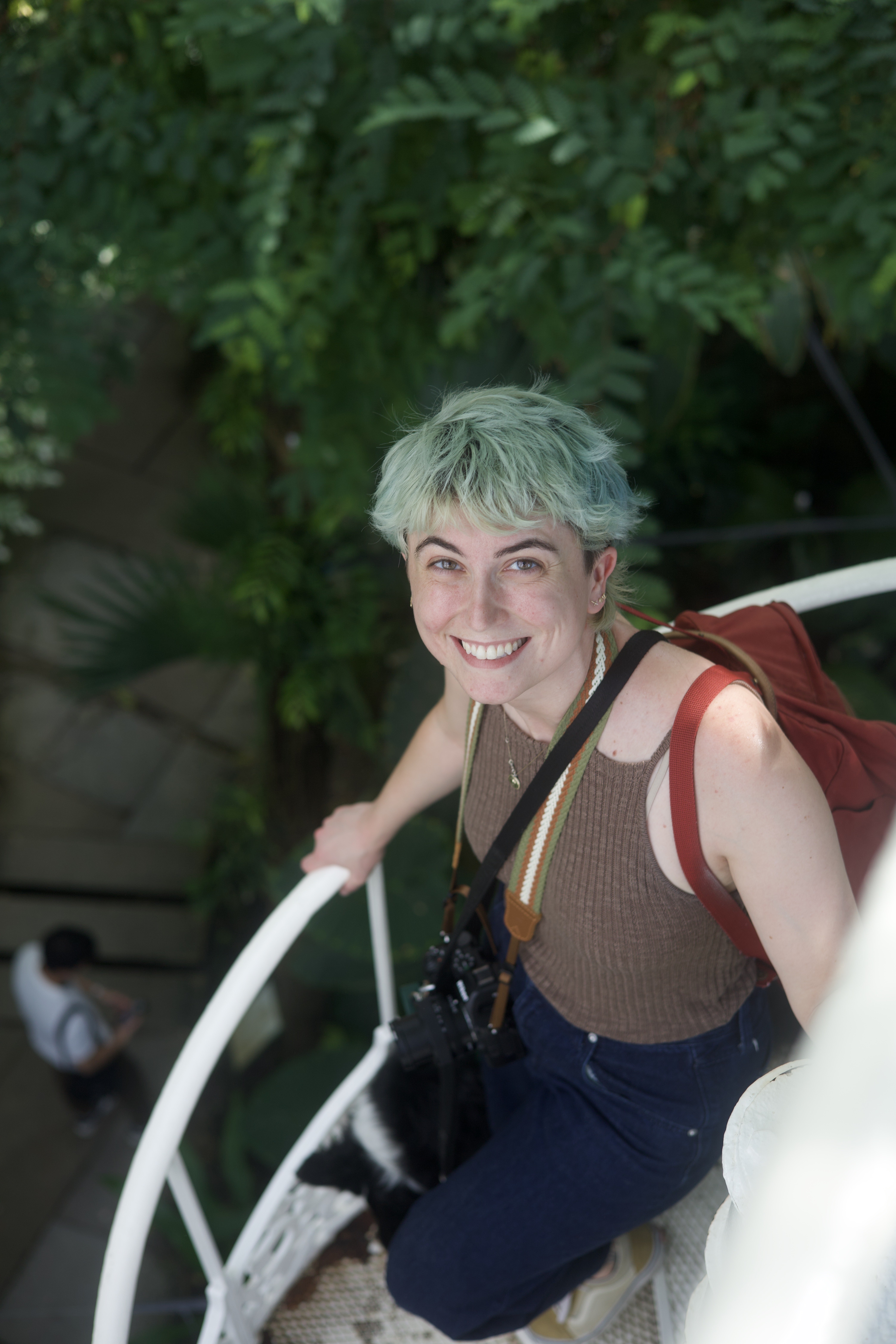 Harvard SEAS student Ciara Sypherd in a botanical garden