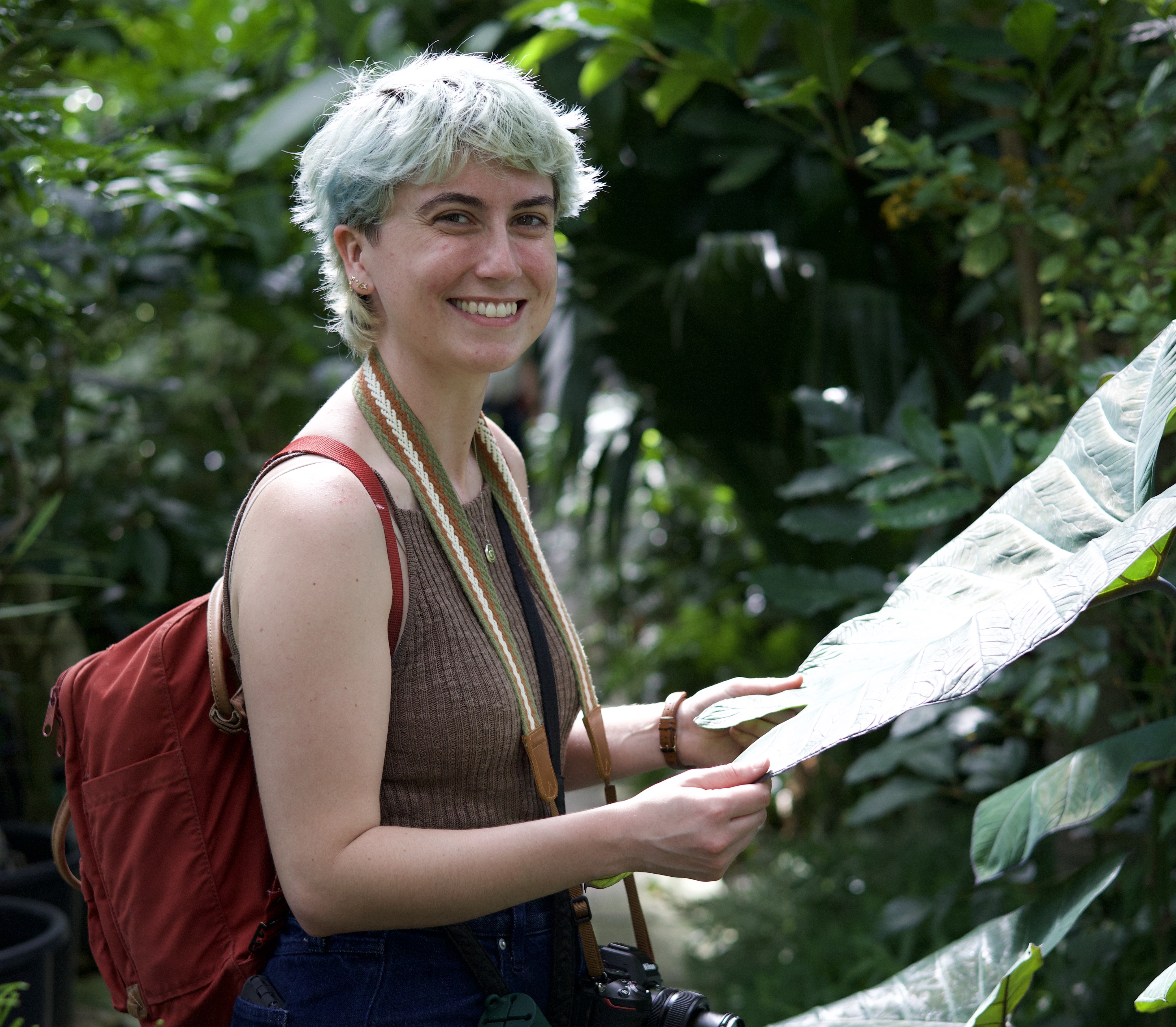 Harvard SEAS student Ciara Sypherd in a botanical garden