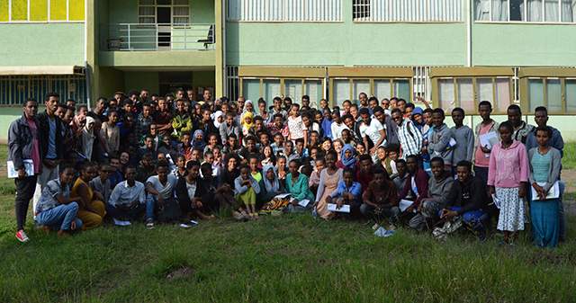 More than 170 Ethiopian high school students from across the country learned the principles of programming and algorithms during the free, four-week AddisCoder program. (Photo courtesy of AddisCoder)