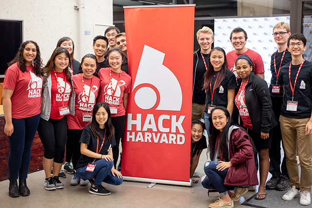 The HackHarvard team worked hard to put together a program that provided learning experiences and workshops for participants. (Photo by Oleksandr Babii)