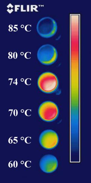 Infrared readings from a vanadium oxide sample