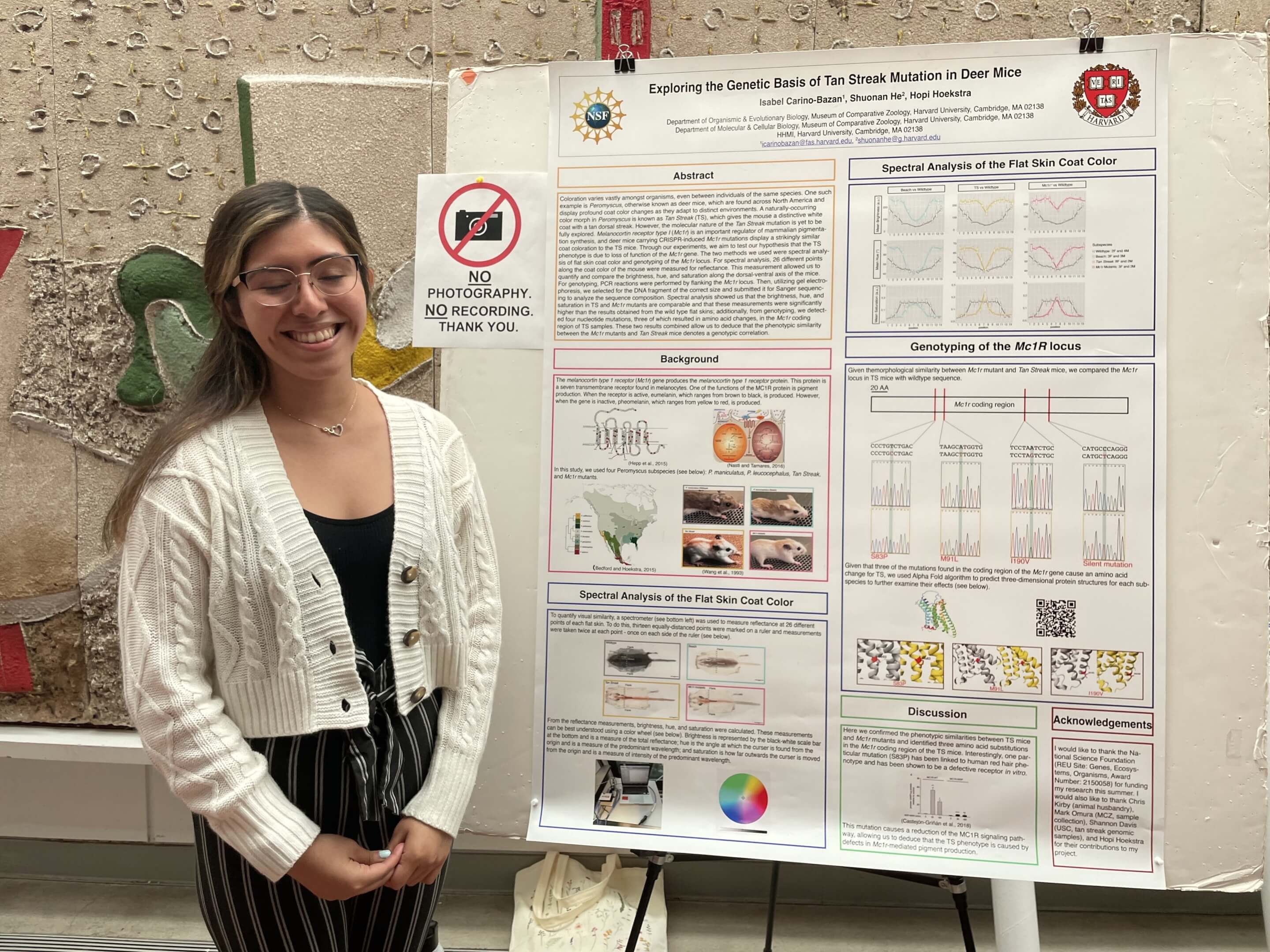 Isabel Carino-Bazan researched 'Exploring the Genetic Basis of Tan Streak Mutation in Deer Mice'
