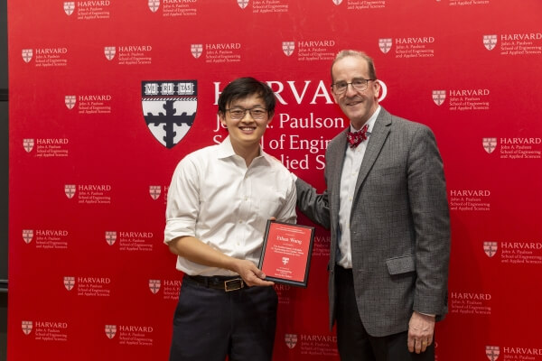 Ethan Wang with SEAS Dean Frank Doyle