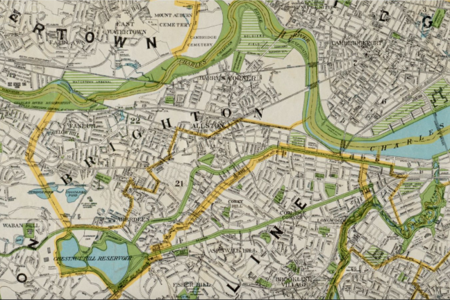 A map of Allston-Brighton in 1927.