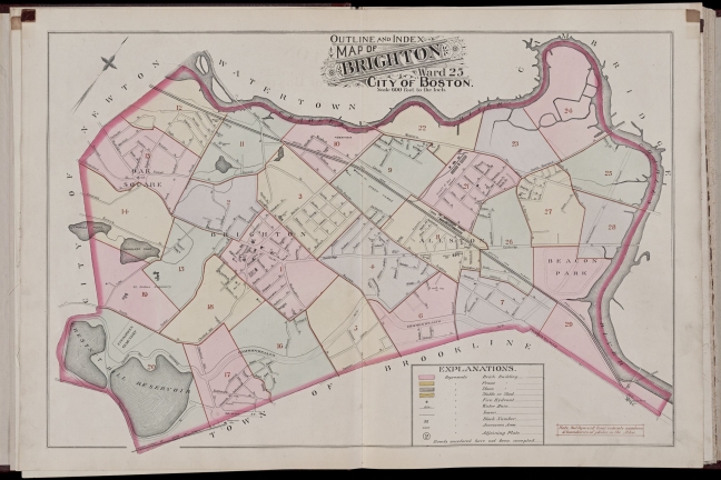 A map of Allston-Brighton in 1890.