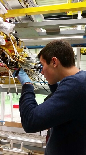 Thomas Satterthwaite using equipment at CERN