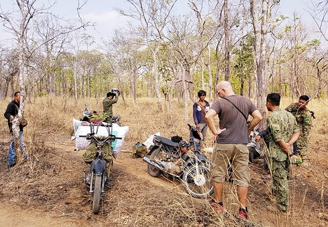 Poacher arrest in Cambodia