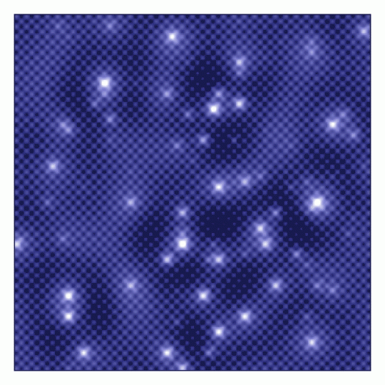 A simulation of electrons in samarium hexabroid