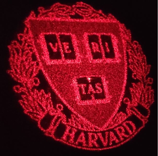 hologram of Harvard logo