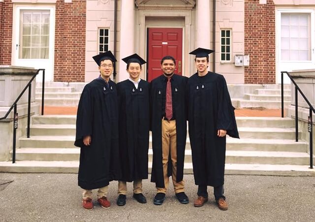 Jeffrey Zhao and friends at Harvard graduation