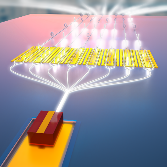 illustration of the on chip laser 
