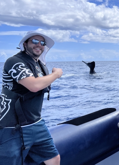 Michael Bell with whales