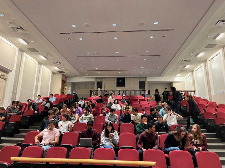Members of the Harvard College Quantum Computing Association attend a seminar