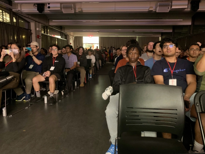 Students at the HackHarvard 2022 Opening Ceremonies