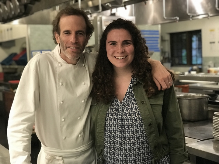 Lia Mondavi, A.B. ‘19, with chef Dan Barber