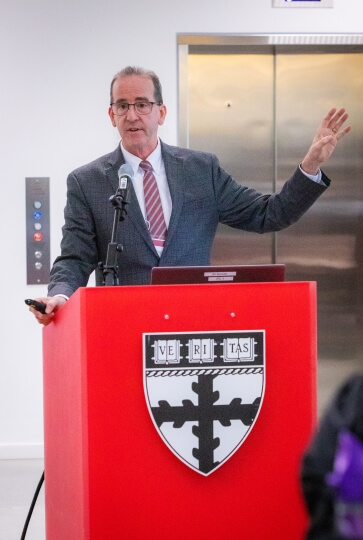 Frank Doyle addresses the Class of 2025 at Convocation