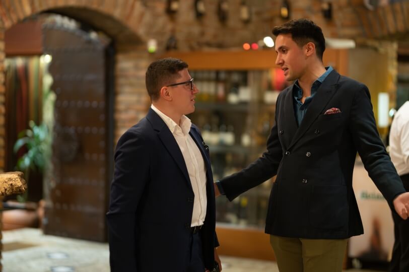 Balkan Trek and SEAS alum co-host Tale Lokvenec, right, with startup co-founder and chief technology officer Nikola Jordanovski