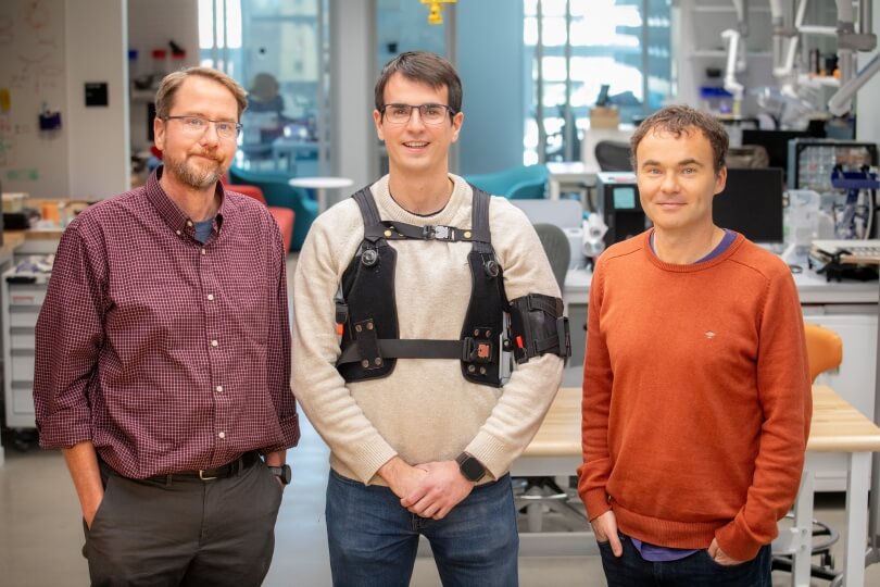 Paul Sabin, David Pont, and Conor Walsh in the Harvard Move Lab