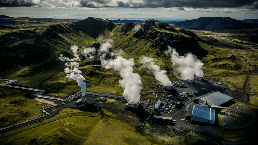 The Hellisheidi Geothermal Power Plant in Iceland