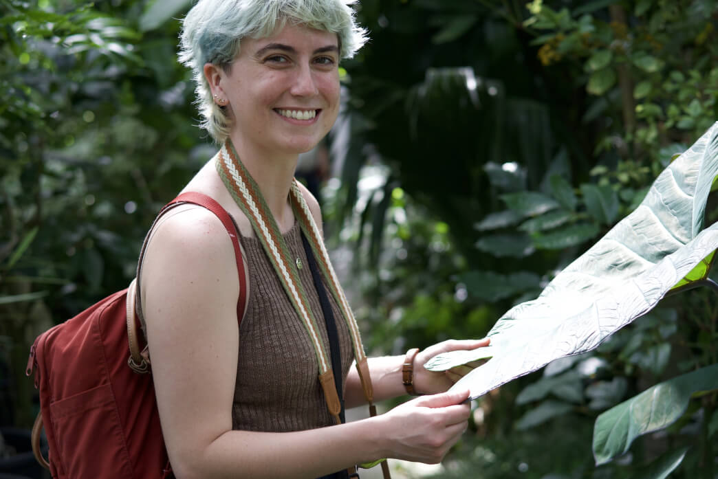 Harvard SEAS student Ciara Sypherd in a botanical garden