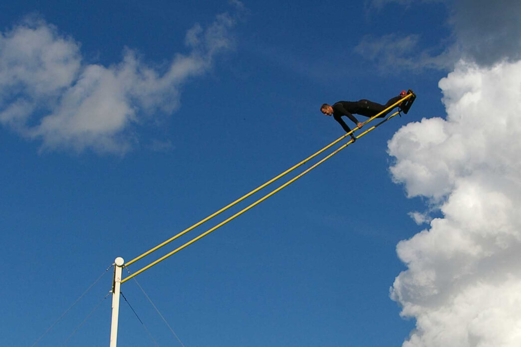 person on a swing