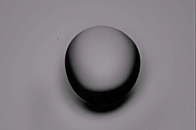 image of liquid droplet on a substrate 