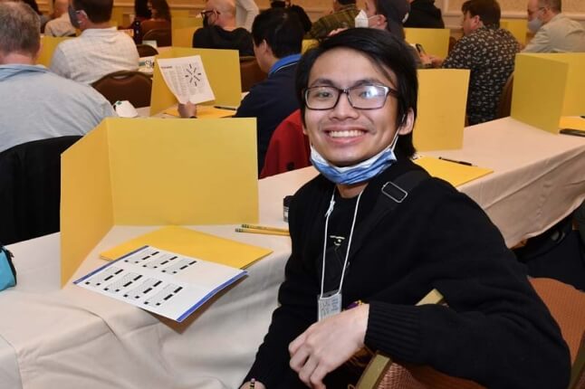 Paolo Pasco at a crossword puzzle competition