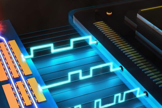 illustration of electro-optic digital-to-analog converter