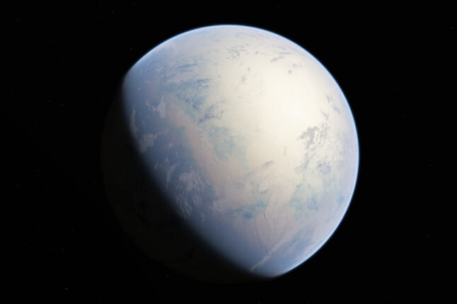 snowball earth with shadow