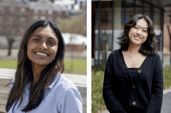 Harvard SEAS students Mukta Dharmapurikar and Lea Wang