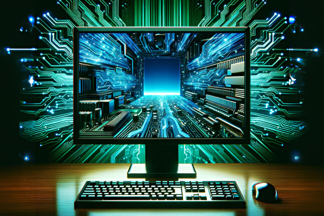 illustration of a desktop computer