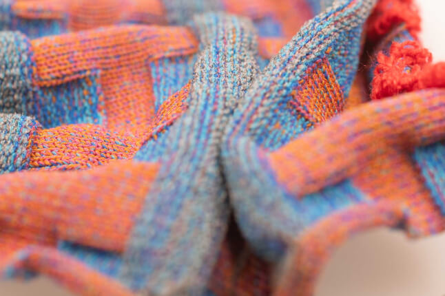 close-up of multistable fabric