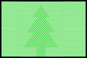 Kirigami cut out of a Christmas tree