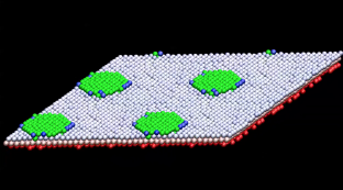 image of atomic simulation of surface catalyst