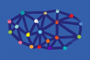 illustration of connected dots