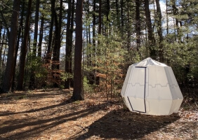 image of inflatable structure in the woods
