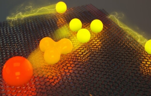 illustration of electron fractionalization in magic-angle twisted bilayer graphene