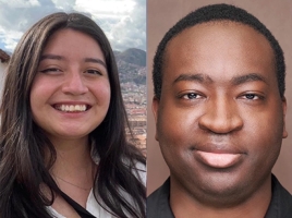 2022 Amazon Robotics Day One Fellows Kimberly Llajaruna Peralta and Walter Williams