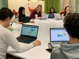 Students discuss Max Allison's &quot;News Is __&quot;