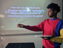 Image of Ricky Williams and his installation, &quot;Shower Thoughts&quot;