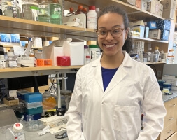 Sydney Kepler in the lab