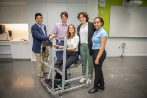 ES227 team UpRight: Ruben Fonseca, Lachlain McGranahan, Sofia Castore, Katherine Pane and Bersabeh Kelkai