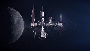 image of lunar space station
