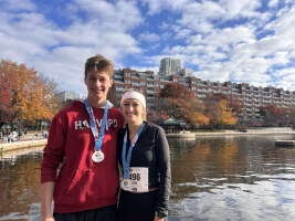 SEAS student Michael Finn-Henry with Stepping Strong teammate and childhood friend Eline Laurent