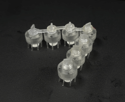 close-up of v-shaped link-bot