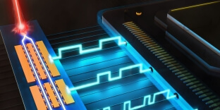 illustration of electro-optic digital-to-analog converter