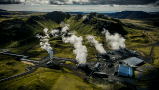 The Hellisheidi Geothermal Power Plant in Iceland