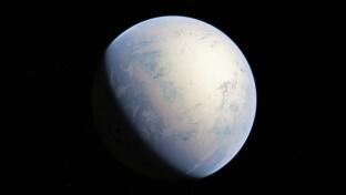 snowball earth with shadow